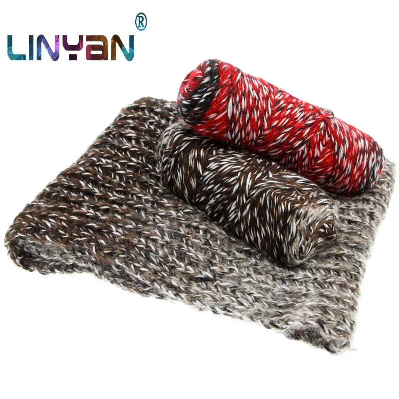 2 шт. мохеровый шарф линия Модная трикотажная пряжа для вязания крючком шерсть