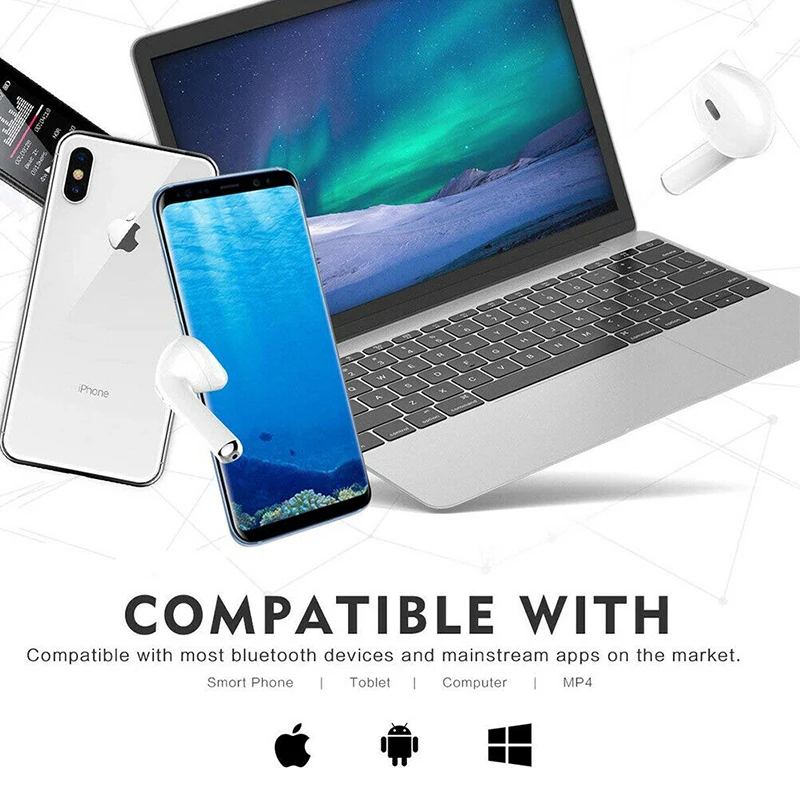 I7s TWS Bluetooth наушники беспроводные стерео гарнитура с зарядкой Pod для всех