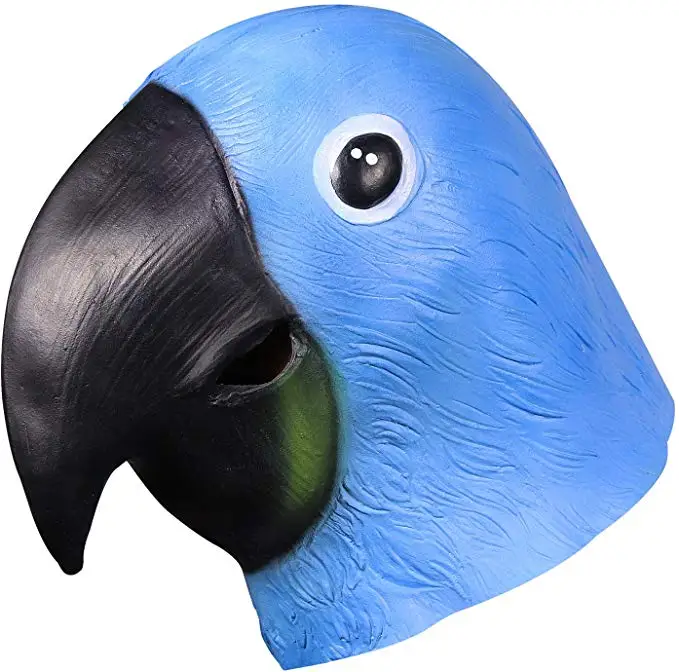Parrot Molezu Орлиная Голова маска Хэллоуин костюм вечерние птицы ястреб реквизит - Цвет: Parrot