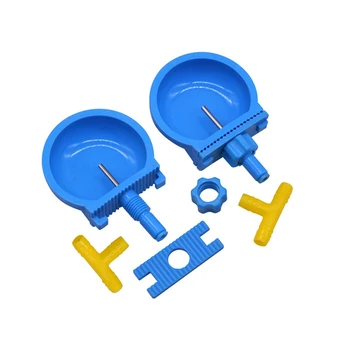 

20 pcs Rabbit Nipple Drinker Livestock Feeding Fountains Blue Round Bowl Style Farm Animal Supplies Cages Accessories