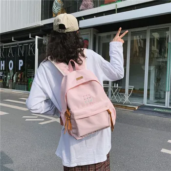 

2020 new style Canvas Backpack for men and women Korean college style student bag leisure outdoor travel backpack