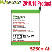WISECOCO 5250 мАч BN43 батарея для Xiaomi Redmi Note 4X телефон новейшее производство высокое качество батарея+ номер отслеживания