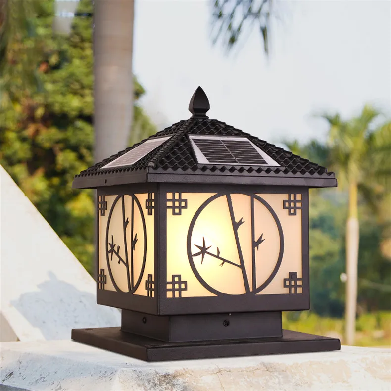 Outdoor Wall Lamps Waterproof Solar panel Modern Light Contemporary Creative Balcony Courtyard Corridor Villa Duplex Hotel