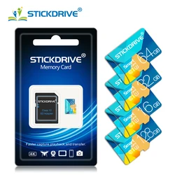 Carte mémoire Micro SD de classe 10, 8 go, 16 go, 32 go, 64 go, 128 go, 256 go, Mini TF, adaptateur cadeau gratuit 