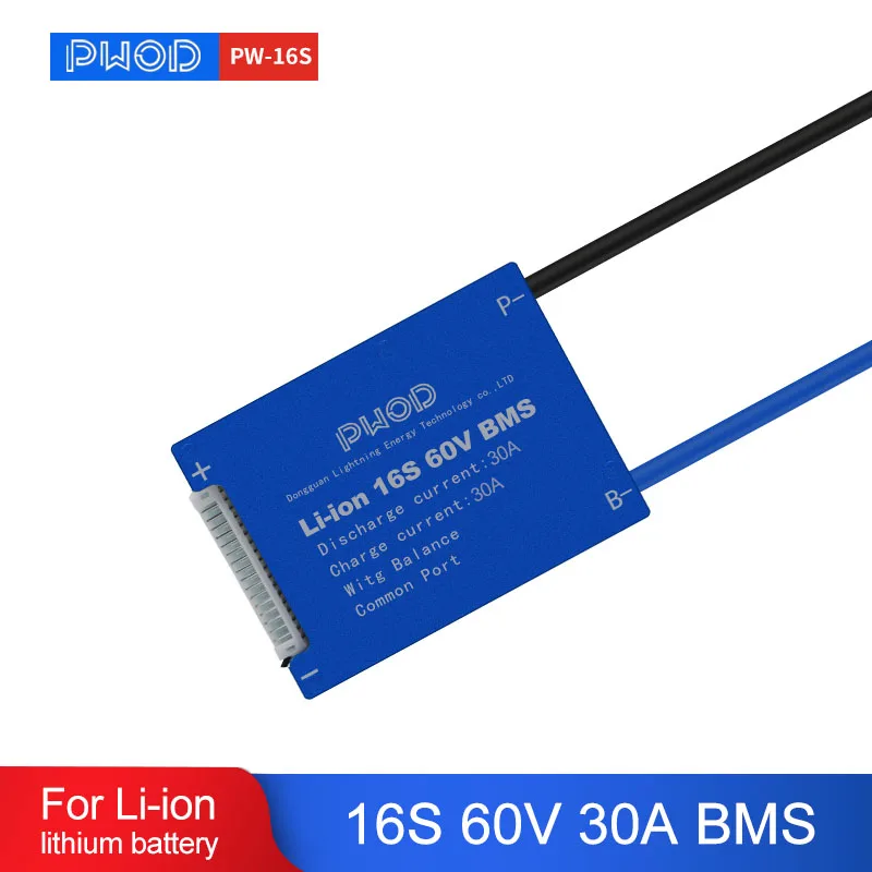 16S 60V 20A 30A 40A 50A 60A Smart 18650 3,7 V литий-ионная система управления батареей BMS для электровелосипеда