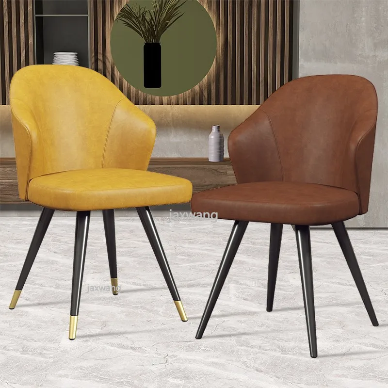 

Dining Chair Contemporary Contracted Household PU Leather Chair Makeup Chair Dressing Nordic Ins Style Back Living Room Chair