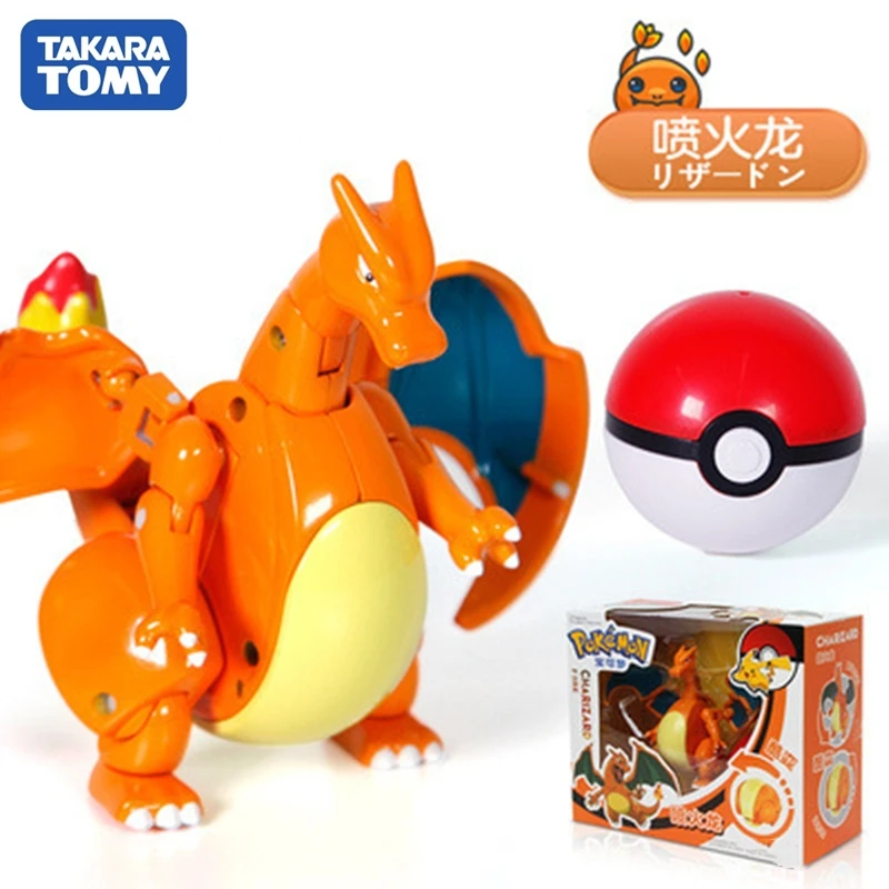 Takara Tomy Pokemon Deformable Figures Set - Pikachu, Charizard, Mewtwo, Blastoise, Venusaur, Gyarados Kids Toys image 3