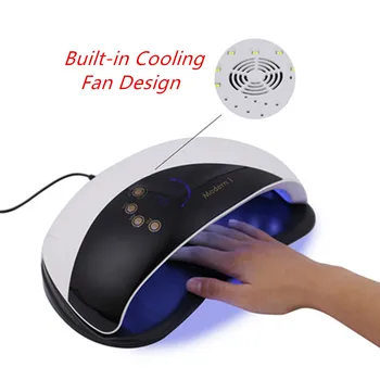 

New UV LED Gel Nail Lamp With Built-in Cooling Fan Nail Dryer For Drying All Gel Polish Sensor Sun LED Light Nail Manicure Tool