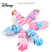 Disney guantes de Frozen 2 para niños, resistentes al agua, para esquiar, para invierno, regalo para niñas de dibujos animados de princesa Elsa, de 4 a 10 años