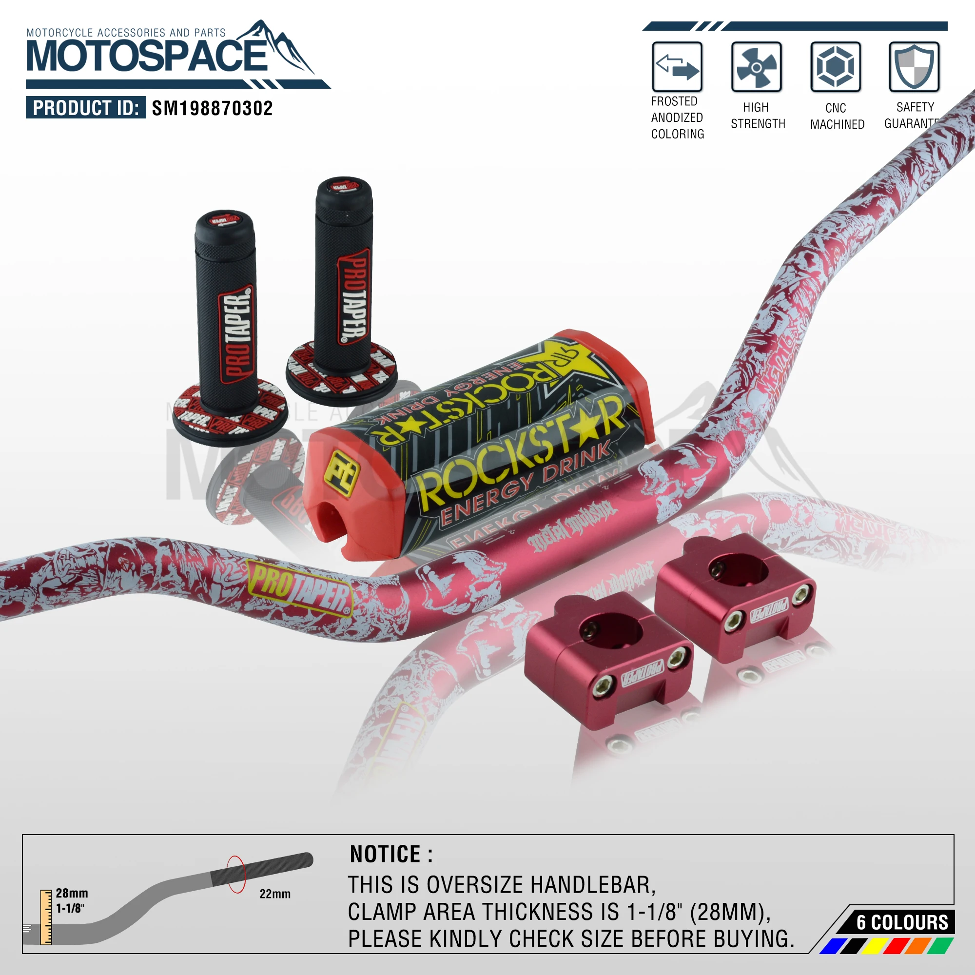 Руль для Pro Taper Pack Bar 1-1/" Mulisha ручка бар колодки Захваты Pit Pro Гонки Грязь велосипед ямы мотоцикл с адаптер cnc