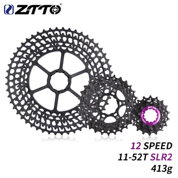 

ZTTO MTB 12Speed 11-52T SLR2 Cassette black Wide Ratio Ultralight CNC 12v Freewheel Mountain Bike Bicycle Parts for HG Hub Body