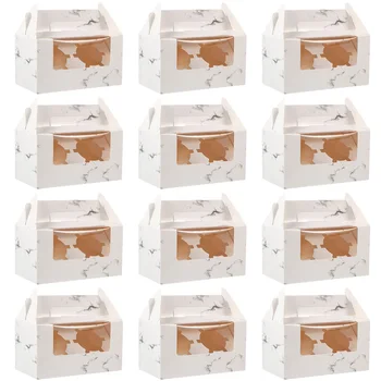 

20Pcs Cupcake Box Birthday Cake Box Cake Packing Box Cake Carrier Cake Accessory Cake Box for Box Decor