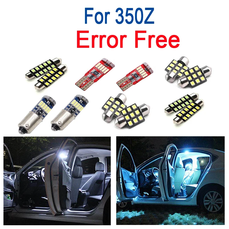 

10pcs x Canbus Error Free LED interior dome bulb + license plate light kit for Nissan 350Z Z33 (2003-2008)