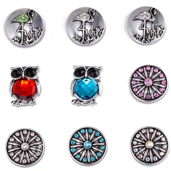 

20pcs Snap button 18 mm metal snaps for snaps bracelets fit ginger snaps jewelry crystal snap