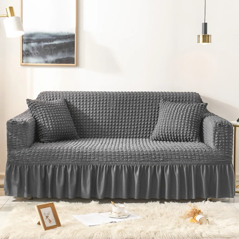Elastic Sofa Cover Living Room Solid Color Sofa Cover Lattice Sofa