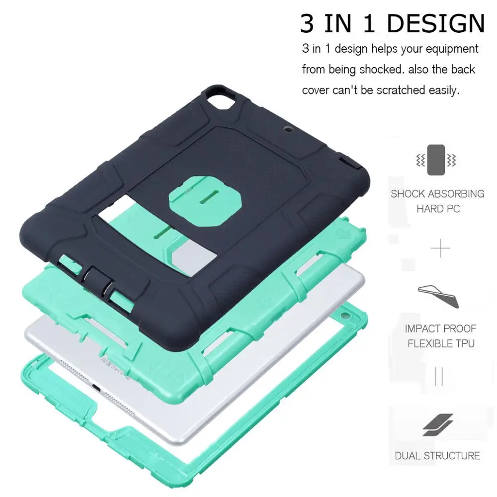 Case da Tabuleta para Apple Resistente à Prova de Choque Segura para Ipad 1674 A1675 Suporte Duro Criança Capa Funda Pro 9.7 2020 A1673 - Imagem 3