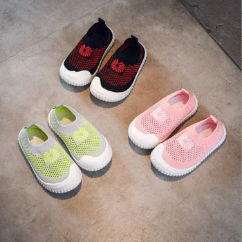 

Children's Casual Shoes Kids Sneakers Candy Color Soft Stretch Fabric Breathable Slip-on Sports Shoes For Boys Girls Fashion Hot