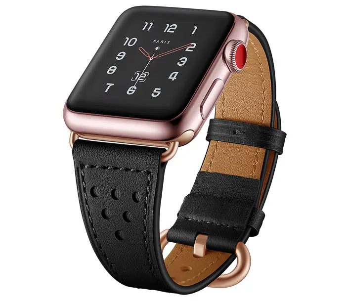 Ремешок для apple watch band 4 5 44 мм 40 мм браслет из натуральной кожи 42 мм 38 мм ремень высокое качество correa iwatch 3/2 аксессуары
