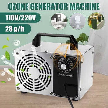 

28g/h Ozone Generator 110v/220v Portable Air Purifier o3 Ozonator Cleaner Home Desinfection Ozonizer Remove Formaldehyde +Timer