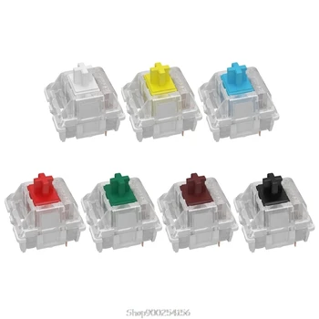 

Gateron 3Pin Switches black red brown blue clear green yellow SMD LED Gateron Switch for Mechanical Keyboard O15 20 Dropship