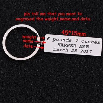 

Personalized Baby Name Weight And Date Of Birth Keychain For New Dad New Mom Baby Keepsake Gift Baby Arrival Key Ring