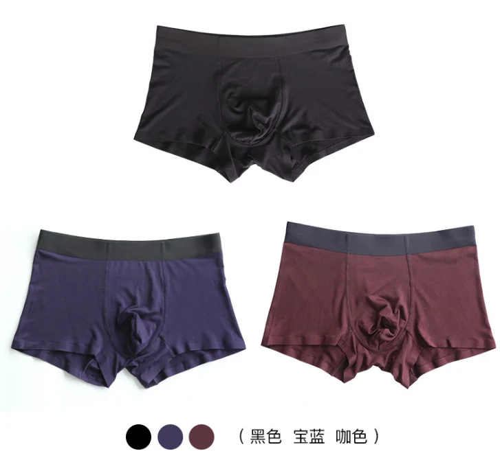 mixed color 10 Размеры L-5XL 3 шт./пакет Лидер продаж Твердые Цвет классический модальное бесшовное сексуальное мужское нижнее белье, боксеры, шорты, трусы - Цвет: mixed color 10
