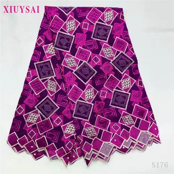 

Swiss lace fabric 2020 heavy beaded embroidery African lace fabrics 100% cotton Swiss voile lace in Switzerland With stone S176