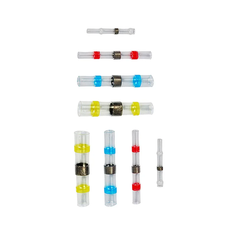 20/50PCS Waterproof Solder Seal Sleeve Splice Terminals Heat Shrink Electrical Wire Connector Butt Connector Insulated Soldering solder seal wire connectors