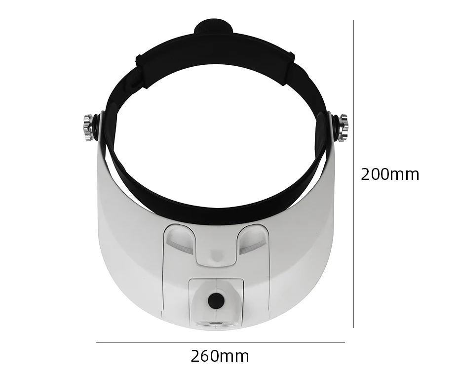1 fois loupe avec verre lumineux, casque, loupe éclairée