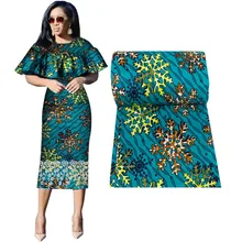 Хлопок Анкара африканская печатная восковая ткань настоящий голландский воск высокого качества швейный материал для вечернего платья 6 ярдов африканская ткань tissu