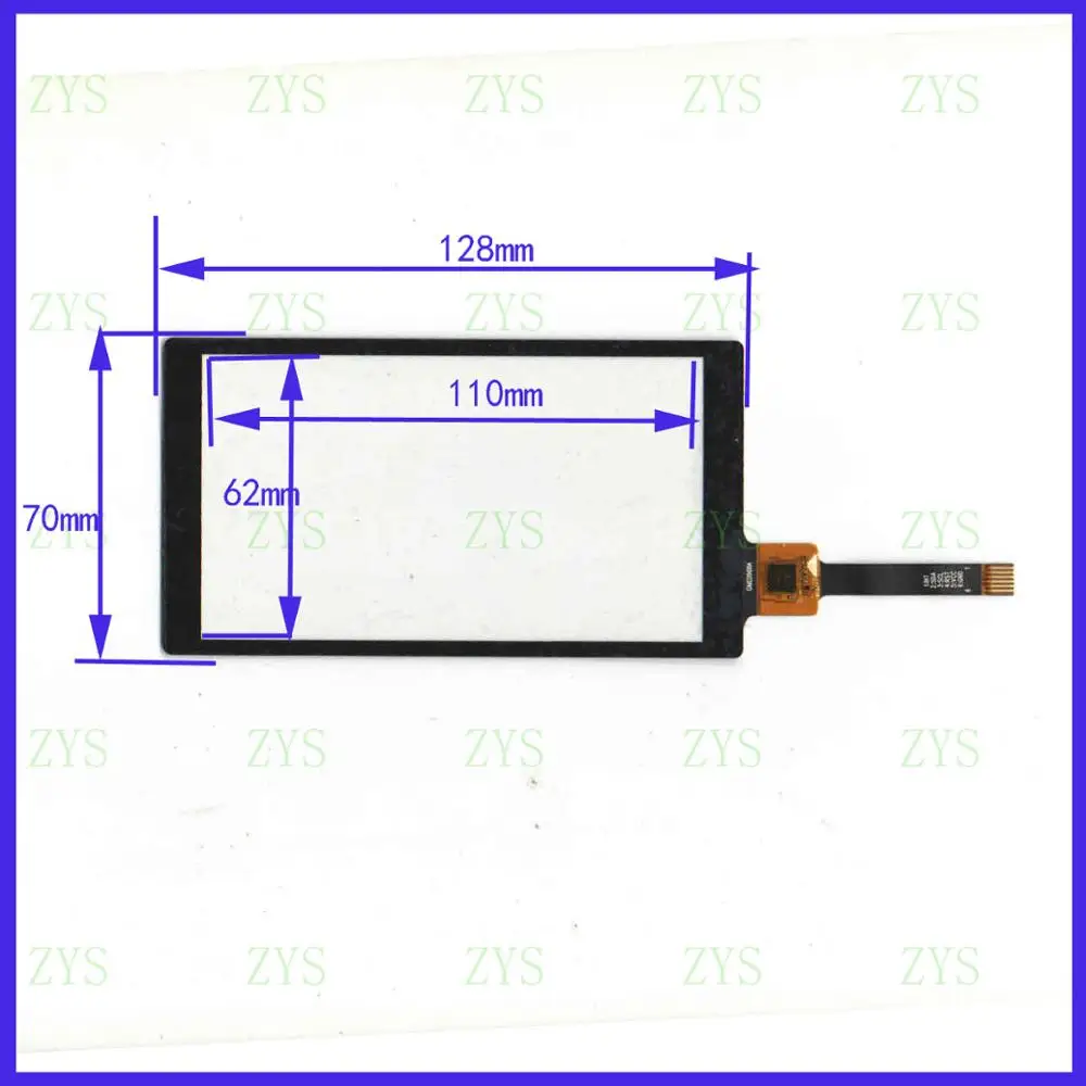 ZhiYuSun GME0968A новый 5 дюймов 128 мм * 70 Сенсорная панель gps DVD наложения комплект 128*70 |