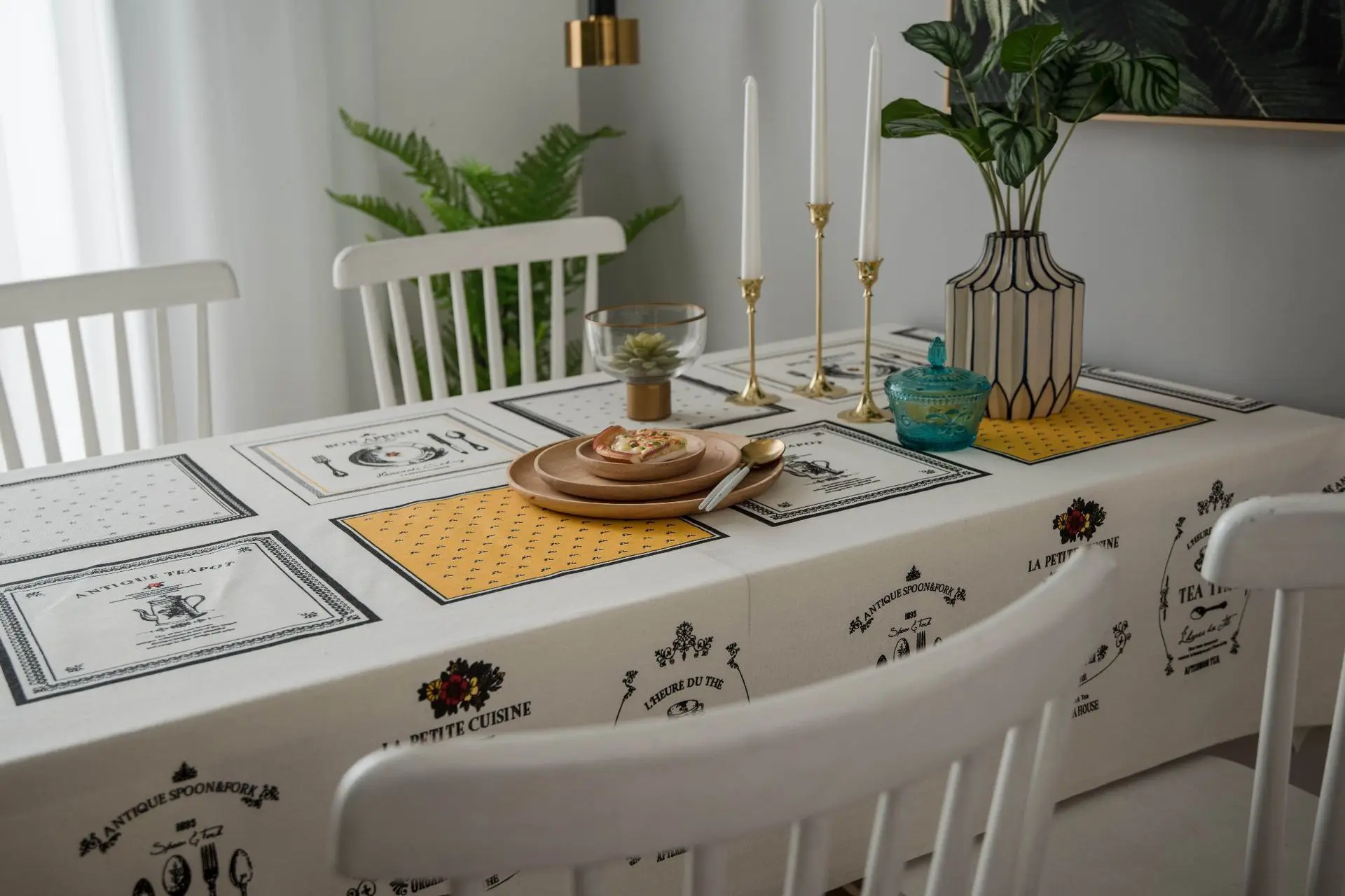 Прямоугольная скатерть из хлопка и льна в скандинавском стиле, кухонные скатерти для дома, водонепроницаемые скатерти на стол DW115