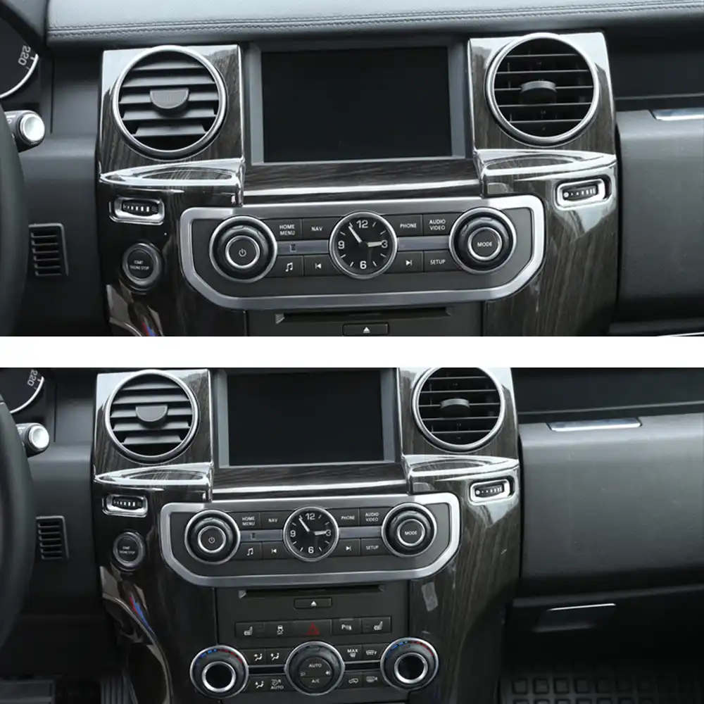 For Discovery 4 Car-Styling ABS Chrome GPS Screen Below Panel Cover Trim Stickers Accessories Silver