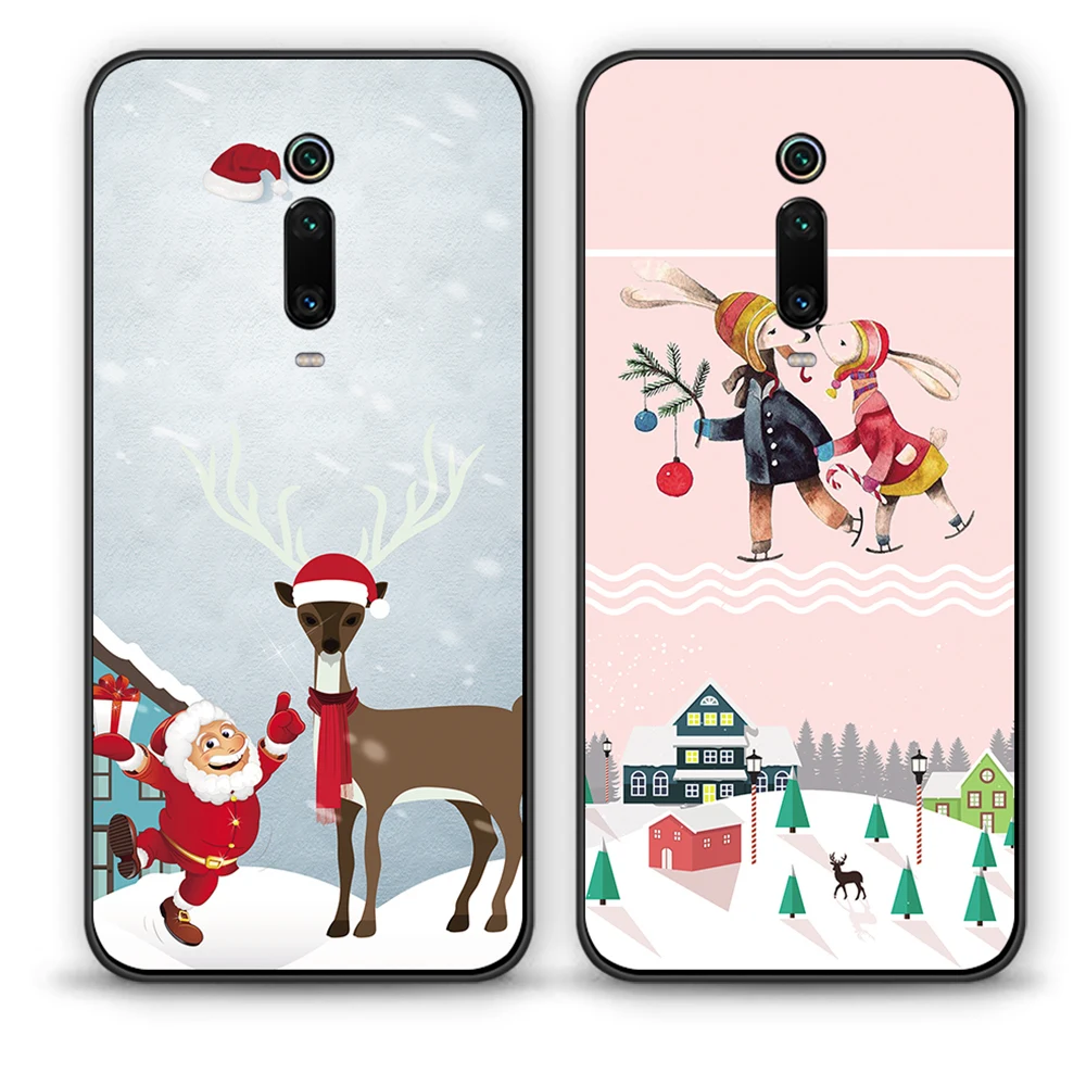 Redmi Note 7 S2 веселый медведь для рождественской елки чехлы для телефонов Xiaomi Redmi 6A 5A 4A 4 5 6 7 Pro 5Plus GO Санта Клаус мягкий чехол из ТПУ