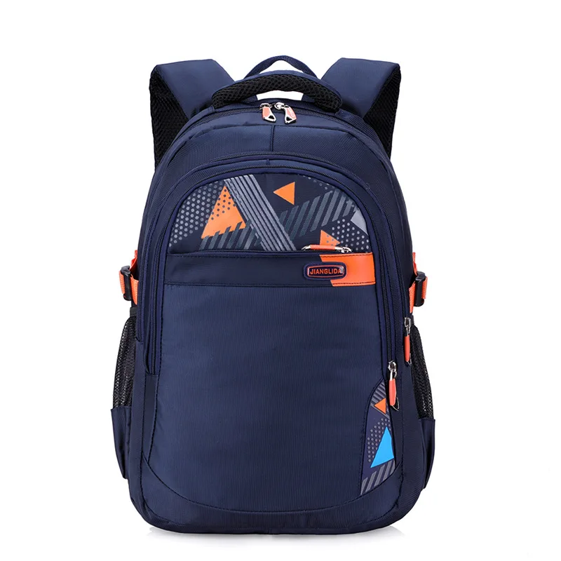 Dark Blue Студенческие школьные сумки, мужские большие вместительные Многослойные школьные сумки для отдыха, школьные сумки для начальной школы, рюкзаки - Цвет: Dark Blue