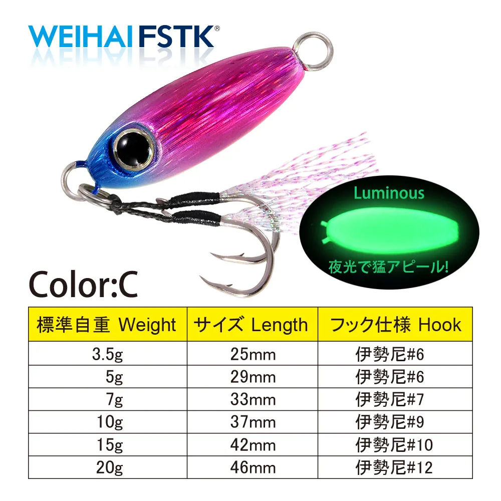 FSTK Micro Metal Jig 3g 7g 10g 15g Shore Casting Jigging lure