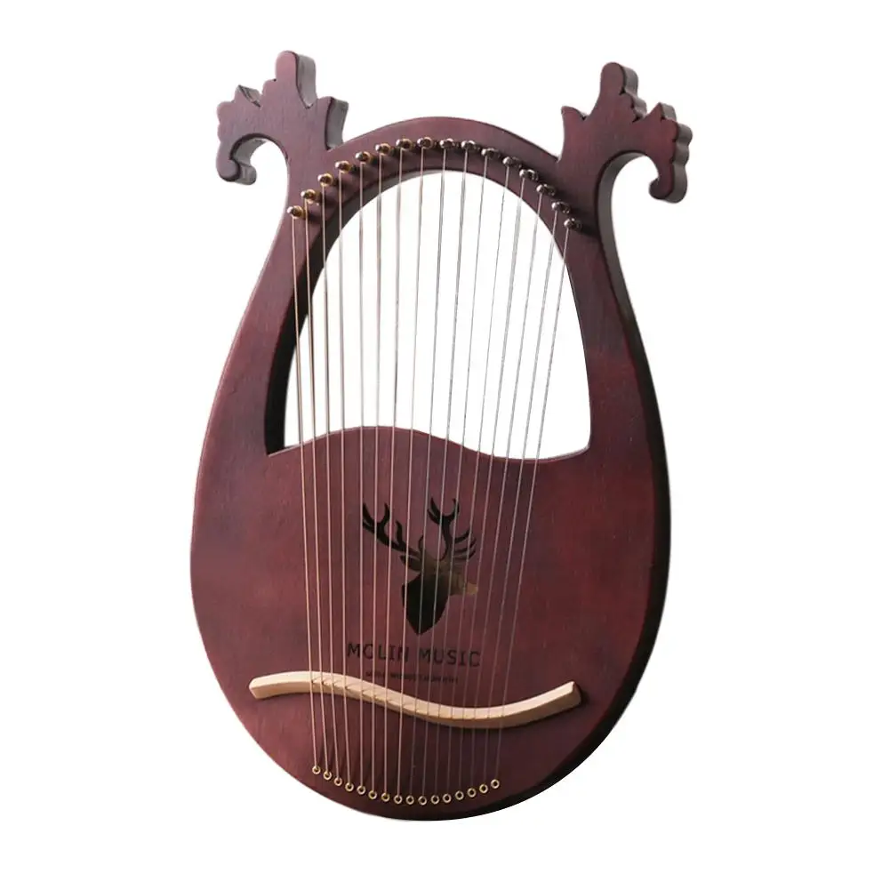 Черная сумка для хранения арфа Набор 16-note Lyre harp набор жесткий из красного дерева жесткий портативный с тюнинговым ключом легко играть Быстрая