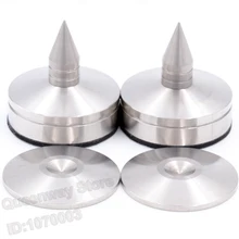 1 комплект/4 шт. нержавеющая скамеечка для ног изоляционный шип ноги AMP проигрыватель CD изолирующий стенд База аудио стенд 34*35 мм