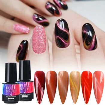 

5D Cat Eye Magnet 7ml UV Gel Nail Polish Spark Starry Sky Jade Effect Nail Art Lacquer Long Lasting Soak Off Led Varnish LE1609
