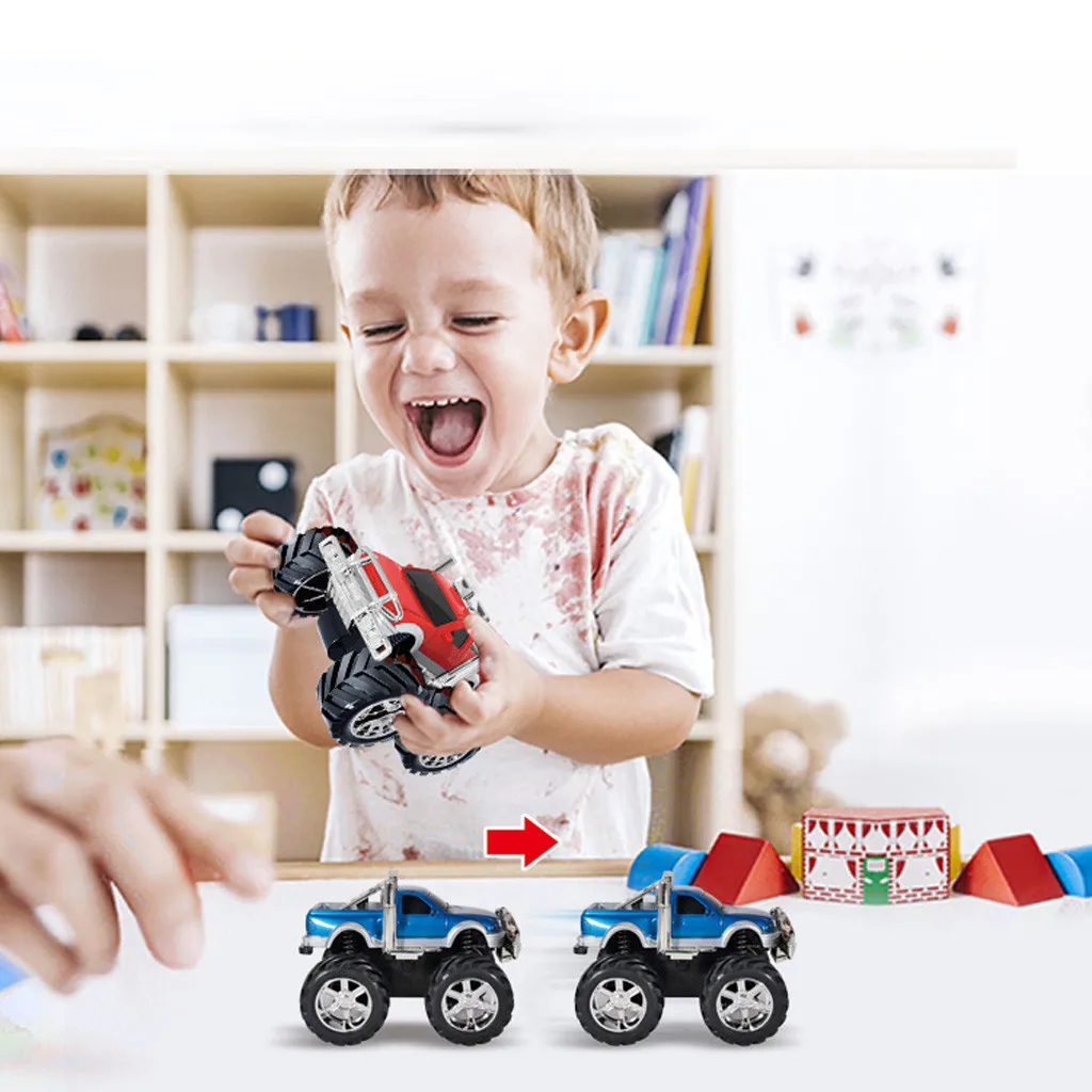 Inertia Four-Wheel Drive Off-Road Vehicle Mini Construction Vehicle Simulation Model Toy Baby Car Gifts #B
