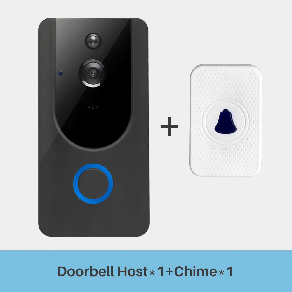 Option 4 1080P Смарт видео дверной звонок Домофон WiFi беспроводной дверной звонок камера инфракрасного ночного видения Дистанционное запись домашний монитор безопасности - Цвет: Option 4