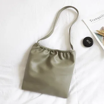 

Simple Personality Solid Color Shoulder Bag Soft Vintage Crossbody Bag Fashion Casual Hand Bag