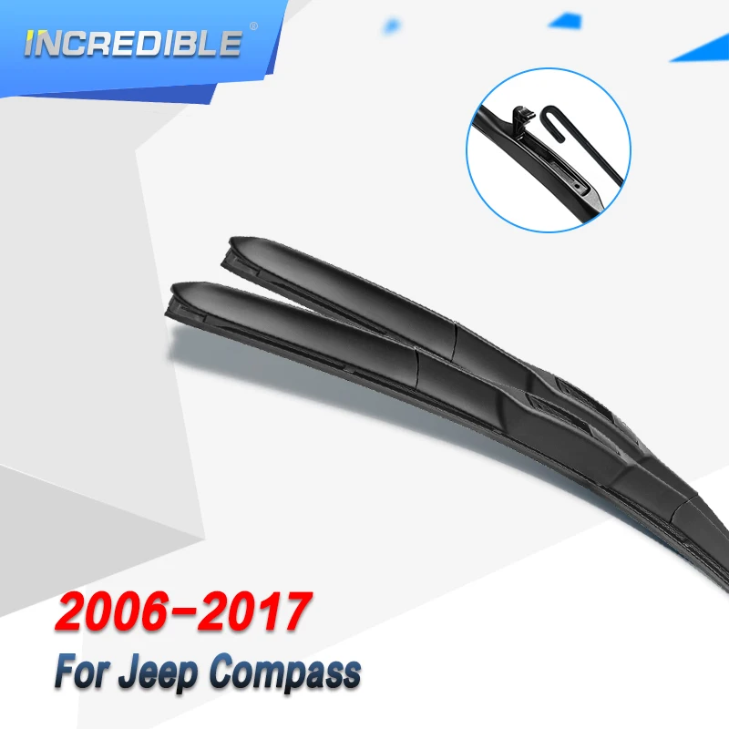 Невероятные гибридные щетки стеклоочистителя для Jeep Compass подходят крючков 2006 2007