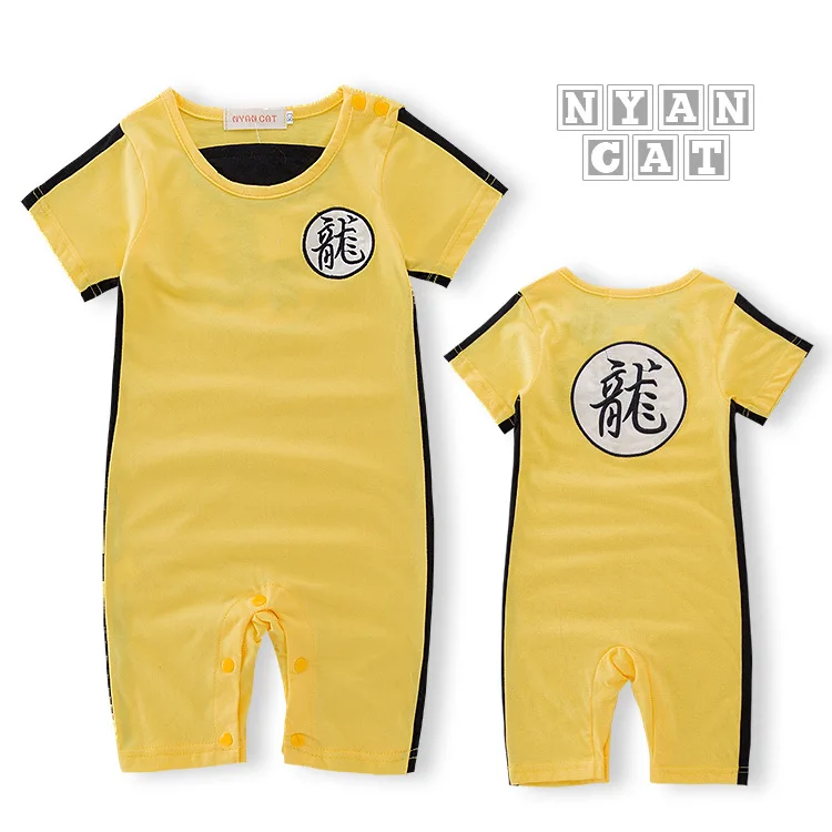 

Childrenswear Baby Onesie Kung Fu Classic Bruce Lee Commemorative Edition Short Sleeved Kazakhstan/Crawling Clothes