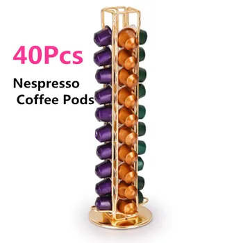 

2019 Nespresso Coffee Pods Holder Rotating Rack Coffee Capsule Stand Dolce Gusto Capsules Storage Shelve Organization Holder