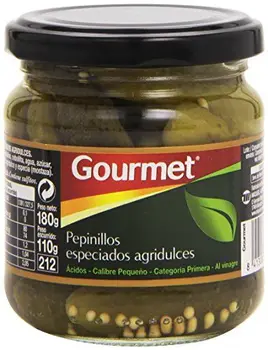 

Gourmet - Pepinillos especiados agridulces - Al vinagre - 110 g - , Pack de 6