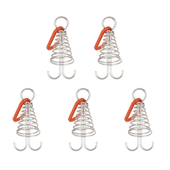 

5Pcs Octopus Rope Buckle Hiking Camping Tent Peg Deck Stake Floor Nail Equipment Tool Accessories