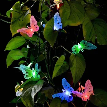 

Solar Powered 12LEDs Butterfly Fairy String Light Lamp Outdoor Garden Party Decoration HUG-Deals