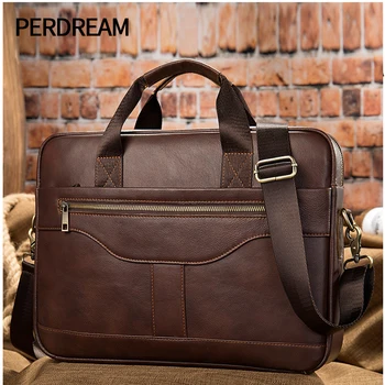 

New style men's handbags retro business office handbags leather men's briefcases