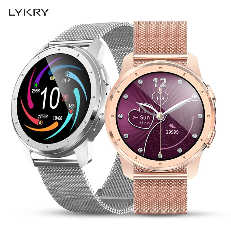 Женские Смарт часы LYKRY MX11 2020 дюйма Bluetooth пульсометр MP3 музыка водонепроницаемые